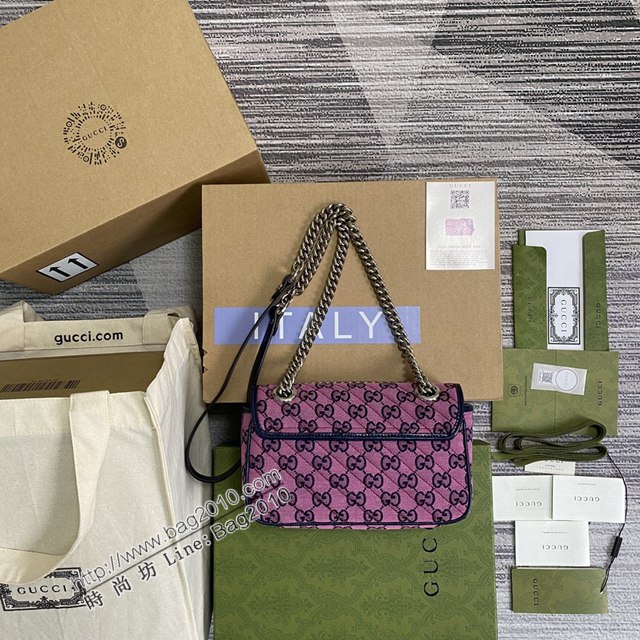 Gucci新款包包 古馳鏈條單肩斜挎包 Gucci全皮GG Marmont系列經典女包 446744  ydg3270